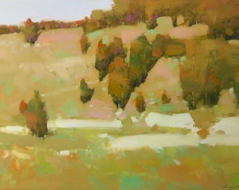 Autumn Palette, Landscape, Original oil painting, Handmade artwork, one of a kind