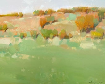 Autumn Palette, Landscape Original oil Painting, Handmade artwork, One of a kind