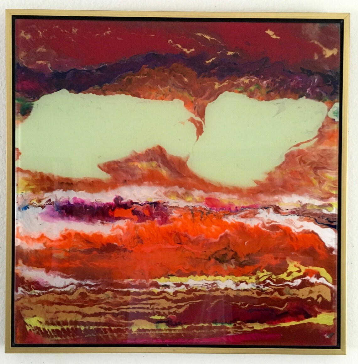 Abstract Original Oil Painting Plexiglass Wall Art Decor Etsy