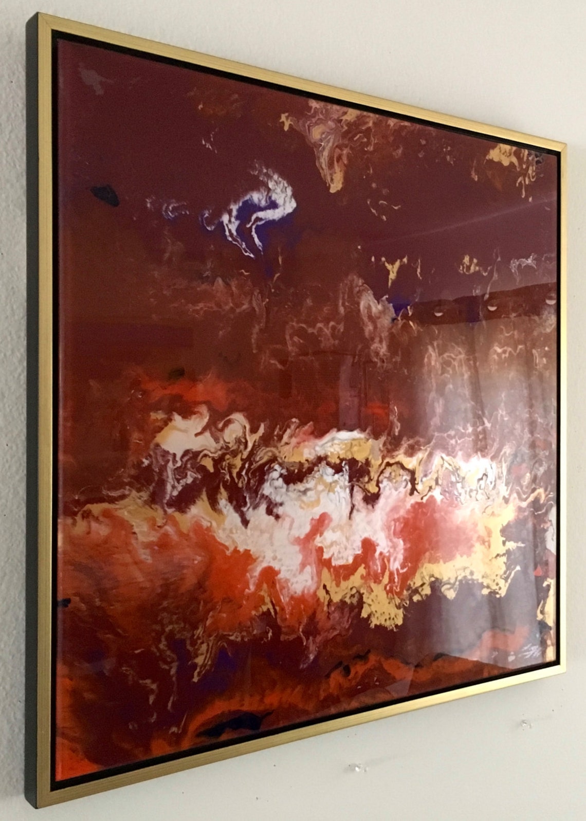 Abstract Original Oil Painting Plexiglass Wall Art Decor Etsy