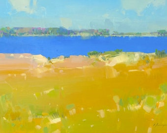 See See, Landschaft Original Ölgemälde, Handgefertigtes Kunstwerk, Unikat