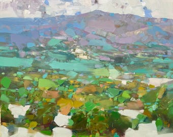 Montecito Ansicht Landschaft Original Ölgemälde, handgefertigtes Kunstwerk, Unikat