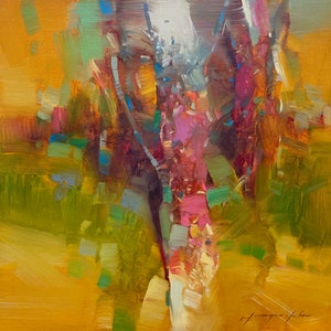 Summer Trees, Original oil painting, Handmade artwork, one of a kind