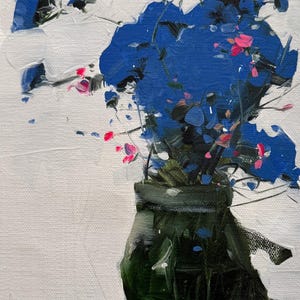 Vase of Flowers Original oil painting, handmade artwork, One of a kind