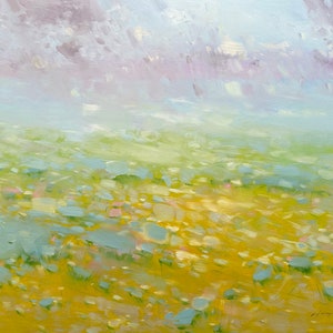 Flowers Valley, Original oil Painting, handmade artwork, One of a kind