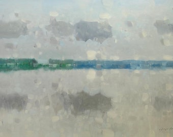 Reflections, Original oil painting, handmade artwork, impressionism, One of a kind