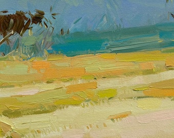 Windy Day, Original oil painting, handmade artwork, impressionism, One of a kind