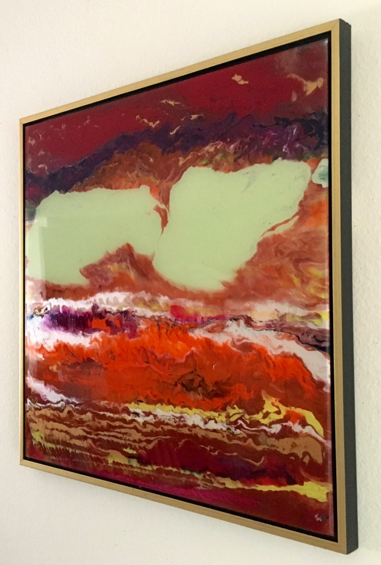 Abstract Original Oil Painting Plexiglass Wall Art Decor Etsy