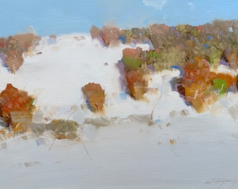 Día soleado, pintura al óleo original, obras de arte hechas a mano, impresionismo, único en su tipo