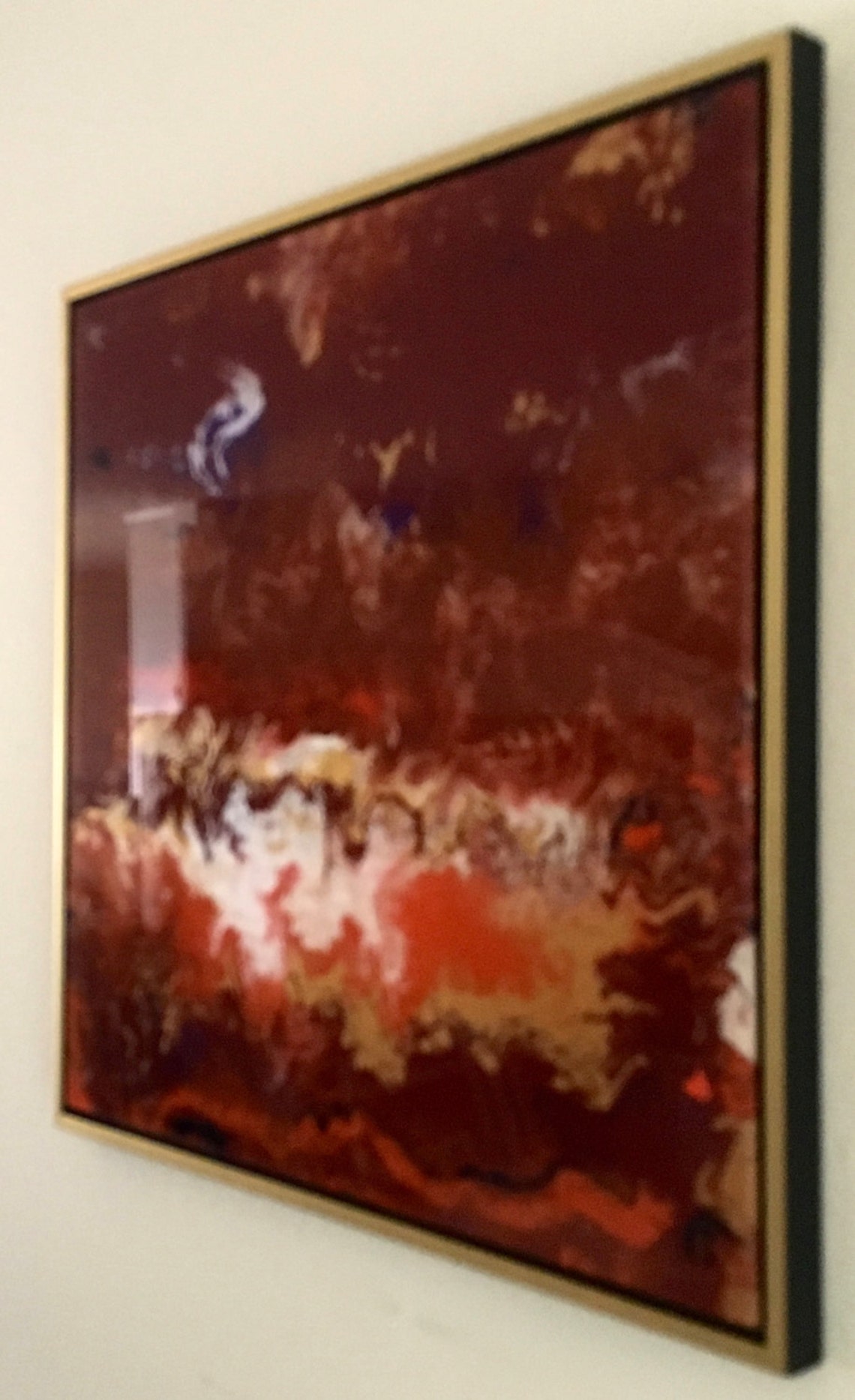 Abstract Original Oil Painting Plexiglass Wall Art Decor Etsy