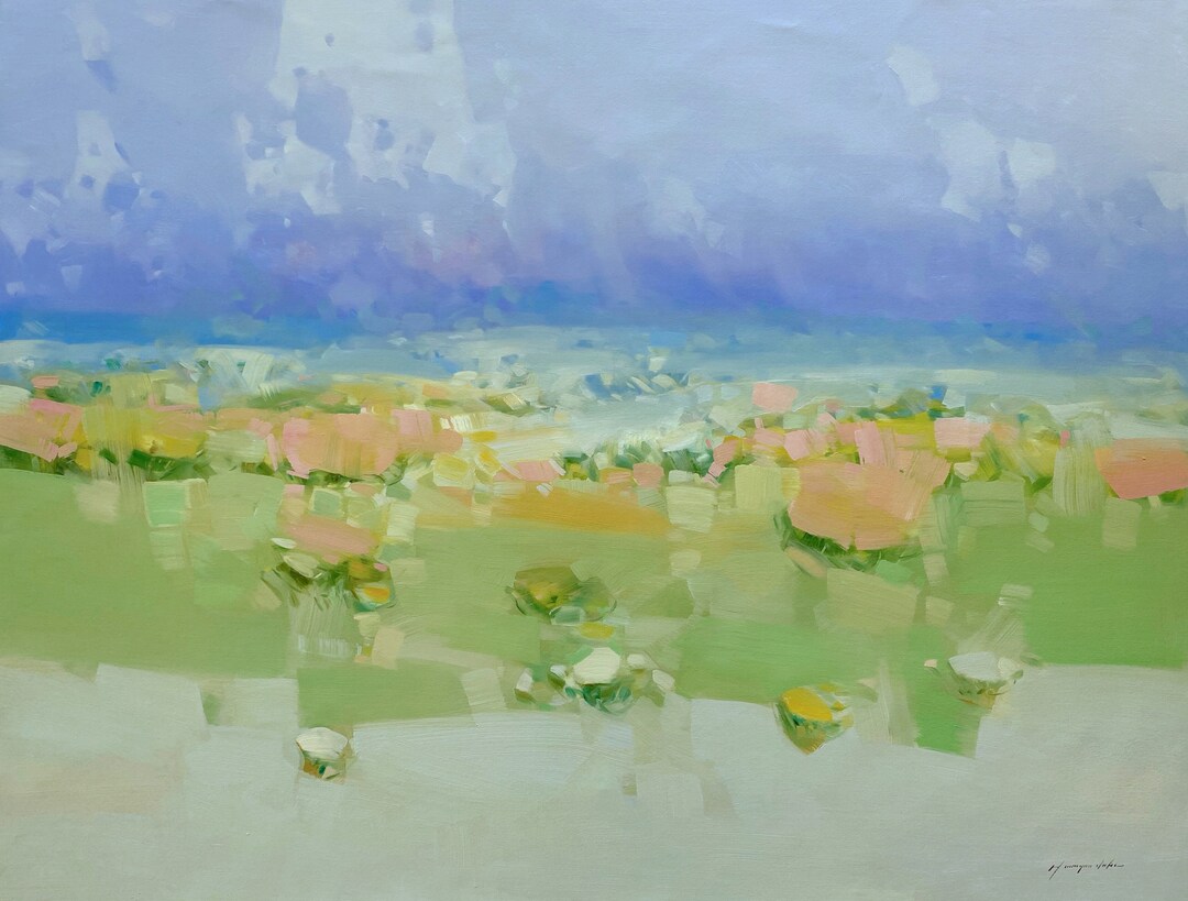 Yellow Valley Original Oil Painting Handmade Artwork One of Etsy