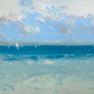 Pacific Coast, Original oil painting, handmade artwork, impressionism, One of a kind