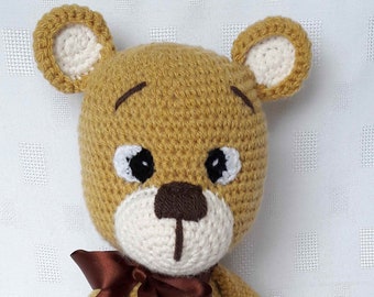 Big Bruno the Teddy Bear, (Designed by Lorena Da Silva from Elfin Thread)