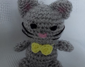 Miniature Amigurumi Crochet Cat (Bow Kitten)