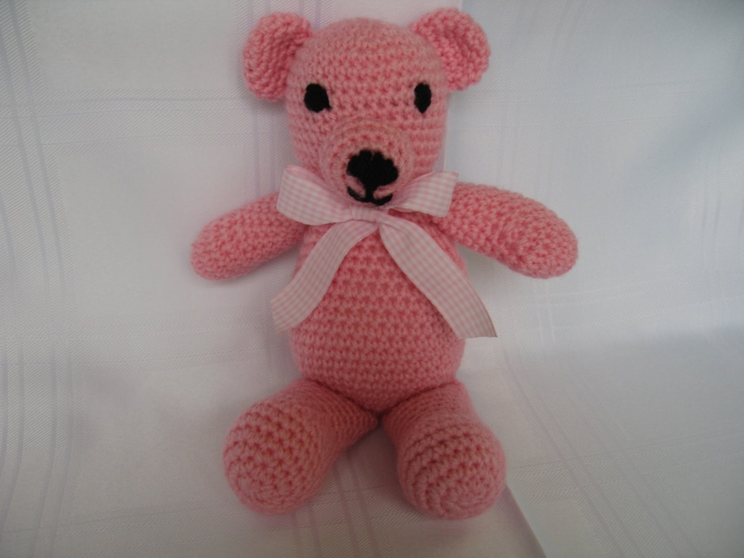 Pink Thread Teddy Cuddly Pink Teddy Bear - Etsy