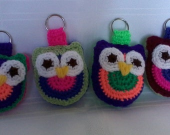 Small Colourful Owl Key Ring