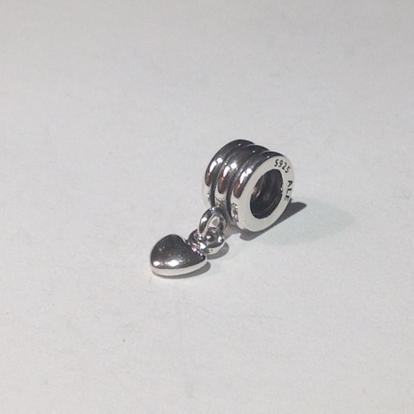 Authentic Pandora Charm Heart Dangle S925 Ale 790276