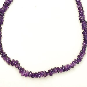 Smooth Amethyst Chips Bead approx. 6x9mm, 18" long