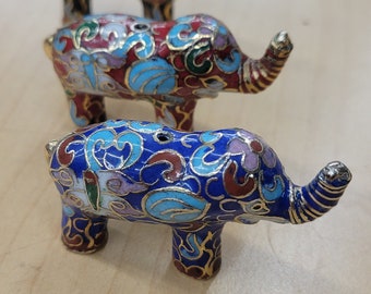 Vintage Cloisonne Elephant   Figurine . Cloisonne Center piece