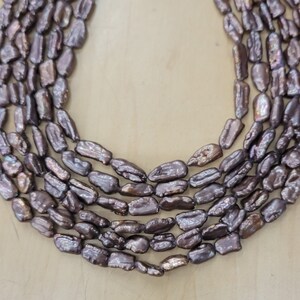 Freshwater Pearls Irregular shape  ,  Biwa small pearls 8mmx 11-12mm