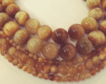 Golden Honey  Tiger eye round beads