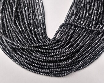 Hematite faceted rondelle 2mm   13.5"