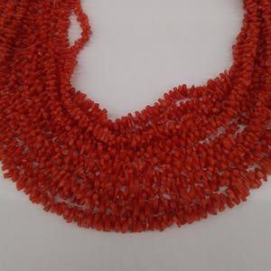 Natural Coral 36&quot;  irregular  5mm