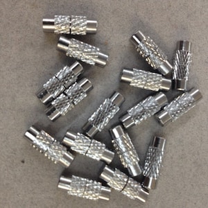 Base metal Small  barrel screw clasp  4mmx 11mm