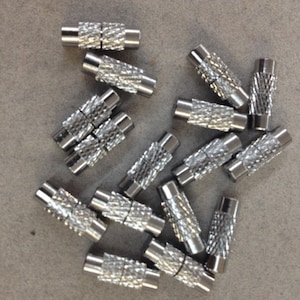 Base metal Small barrel screw clasp 4mmx 11mm image 1