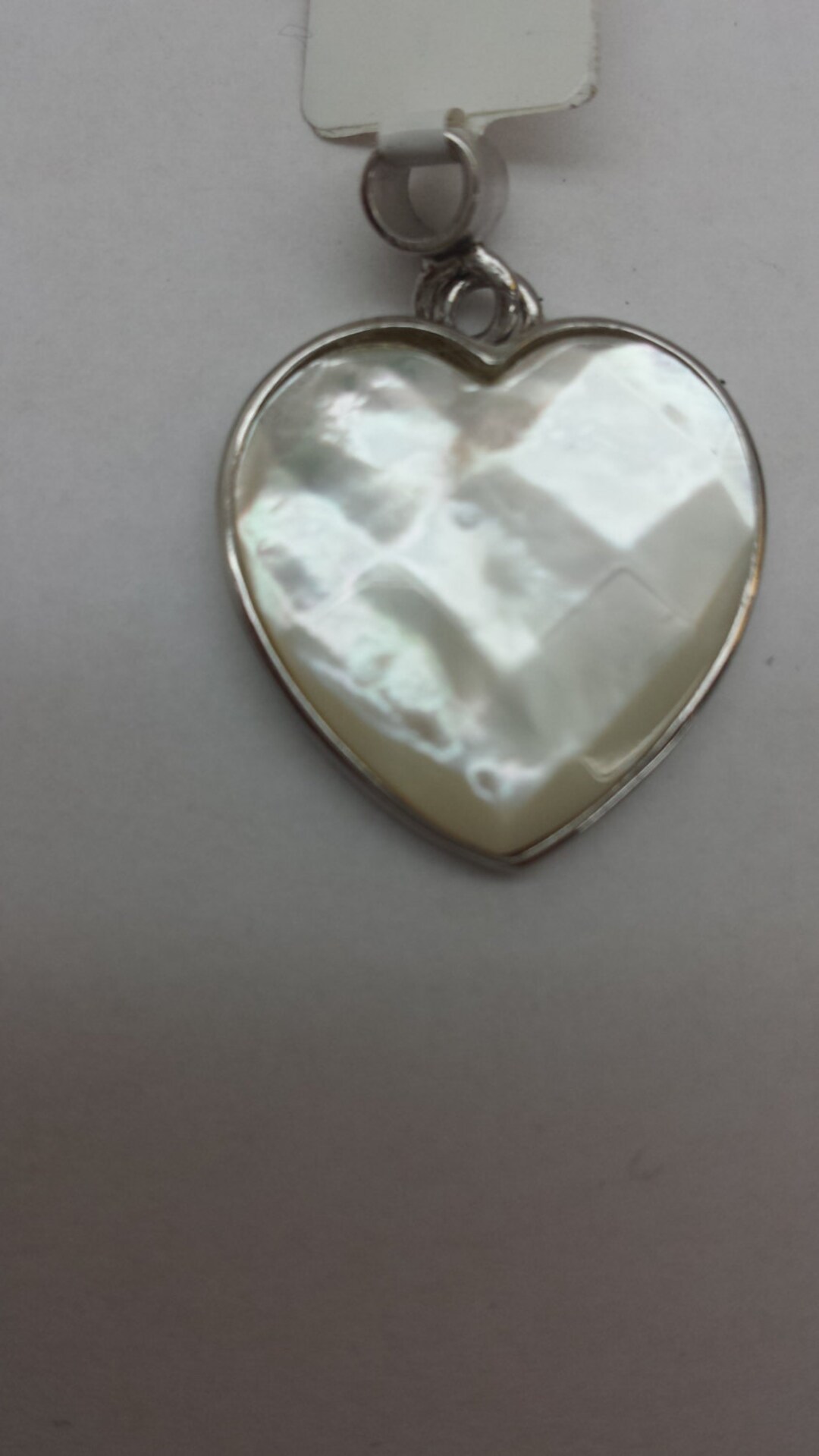 m.o.p heartネックレス Faceted MOP Heart Pendant - Etsy