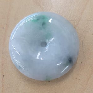 Jade 27mm Donut Pendant  with smalll center hole.