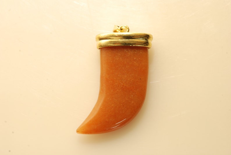 Italian Horn Pendant 18x35mm image 2