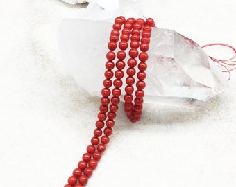 Bamboo Coral Round Beads