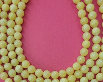 Yellow Jade Round Beads,  Lemon Jade Round 8mm