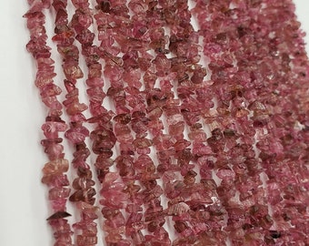 Pink Tourmaline Fine Chip Beads, 3-4mm, 32"