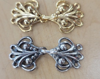 Antique Sterling Silver  3 row clasp, Genuine Sterling Silver clasp. New Gold over Sterling 3 row clasp .925 Stamped