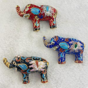Vintage Cloisonne Elefant Figur. Cloisonne Mittelstück