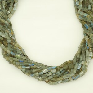 Genuine  Labradorite  square .  Labradorite  Rectangular. Labradorite Stone beads 13&quot;