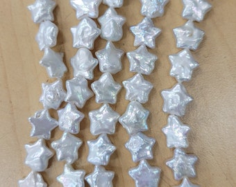 Freshwater Pearls  Star shape drilled  11-12mm, Pearl Beads Star Shape