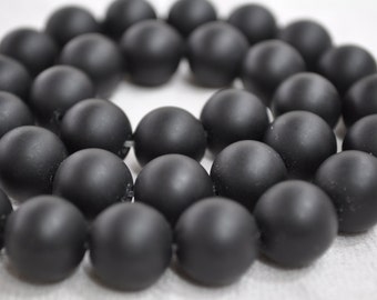 12mm Matte Onyx Beads