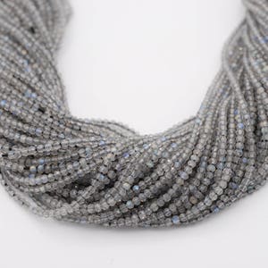 Labradorite 2mm Faceted Rondelle Beads