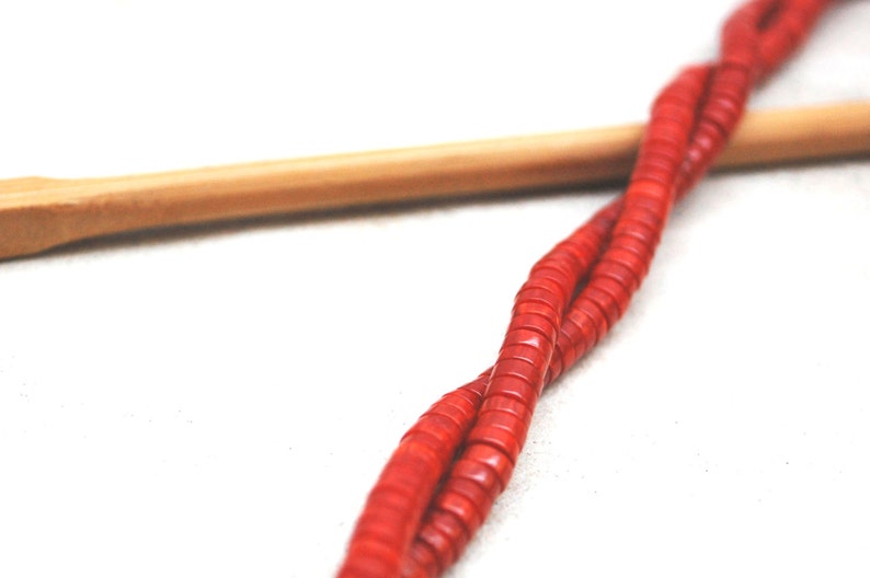 Bamboo Coral Heishi Beads 5mm 18L image 2