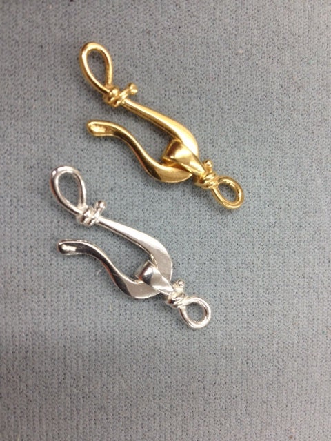 Sterling silver .925 hook and eye clasp (NEW SMALL VERSION)