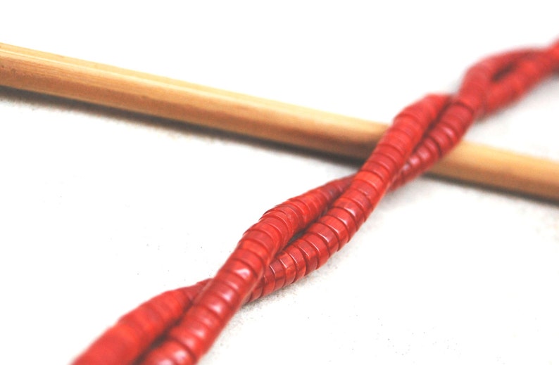 Bamboo Coral Heishi Beads 5mm 18L image 1