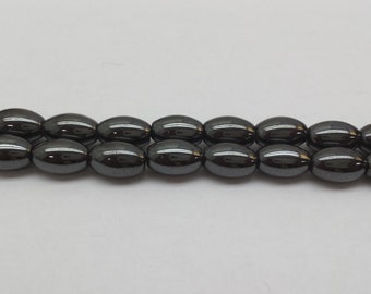 Magnetic Hematite rice oval 16"