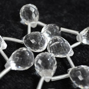12x18mm fancy crystal drops - hole side thru/ 6 pcs