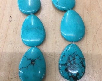 Turquoise  drop shape   25mmx  35mm