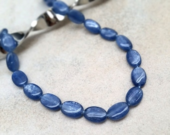 Kyanite Flat Oval Beads Approx. 6X8MM