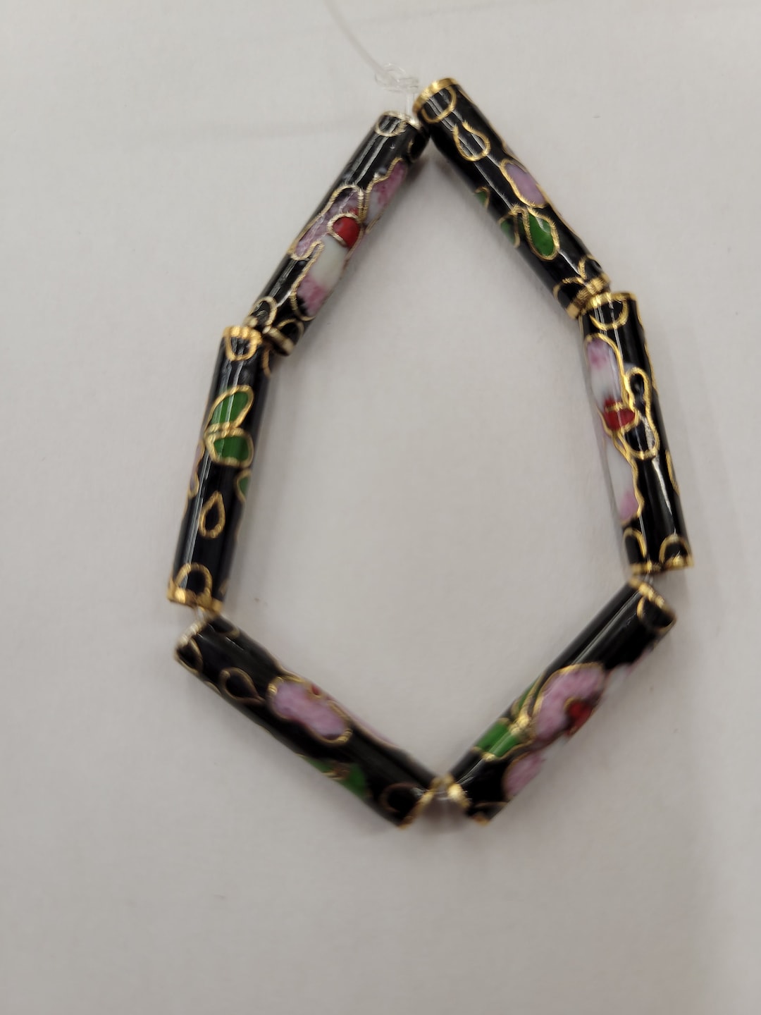 Vintage Black Cloisonne Tube Beads, Sold by 6 Pcs 4.5mmx 20mm Etsy