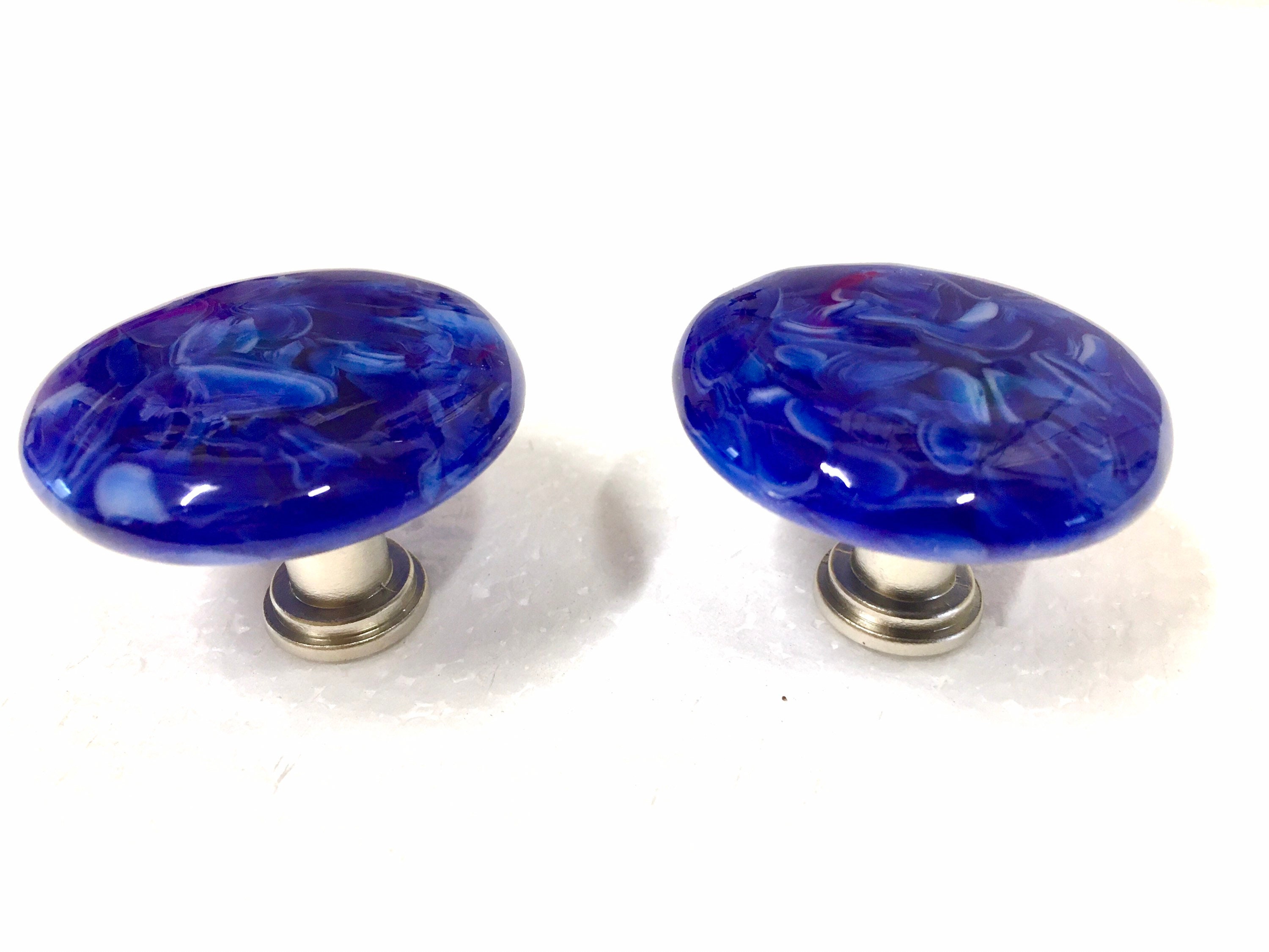 Marbled Caribbean Blue & White Fused Art Glass Cabinet Pull or Drawer Knob 1.5" - Etsy Marbled Caribbean Blue & White Fused Art Glass Cabinet Pull or Drawer Knob 1.5" - Etsy